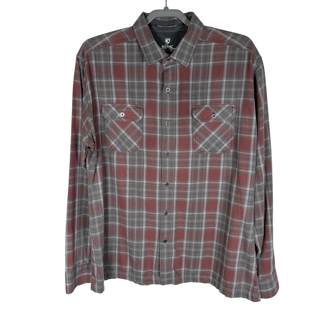 KUHL Dillingr Flannel Shirt Mens XL Cotton Tencel Long Sleeve Button Up Outdoor